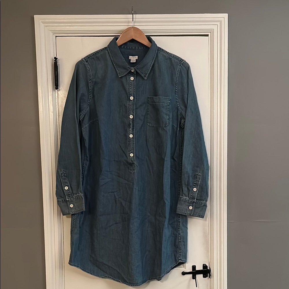 JCrew Blue Denim Shirt Dress
